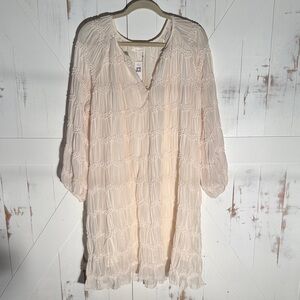 Allie Rose Cream Midi Dress Elegant